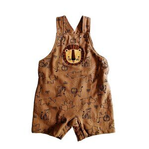 Pekkle Jungle Animal Print Shortalls 18 Months